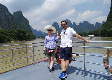 voyageurs pendant la croisière sur la rivière Li