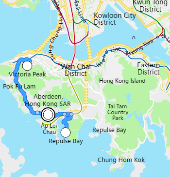 carte du voyage Hong Kong