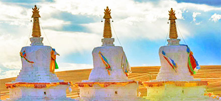pagode au Tibet