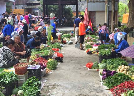 marché à Congjiang