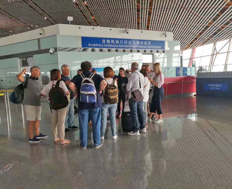 Port visa à l'aéroport international de Pékin
