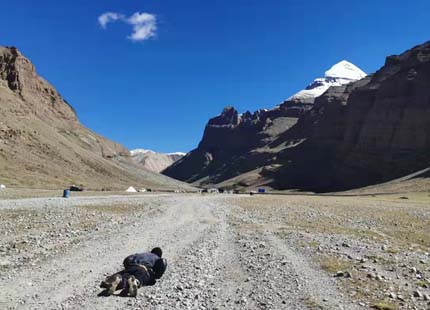 randonnée dans le Mt. Kailash au Tibet