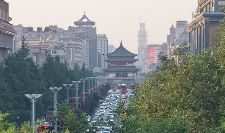 panorama de rempart de la ville de Xian