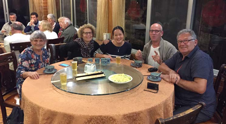 Client et Nathalie au repas Guilin